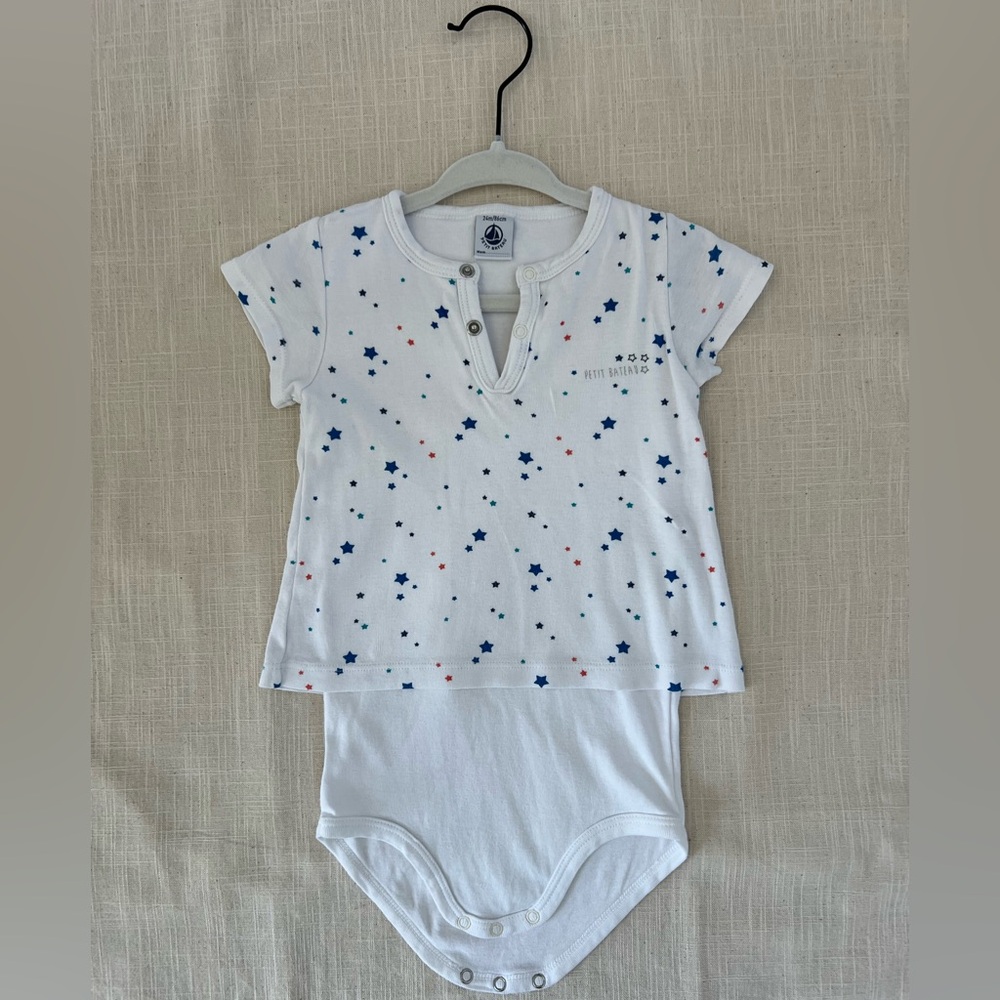 Petit Bateau Starry Baby Onesie